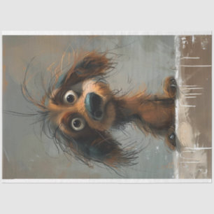 Papel De Seda Esmague a Desnuvem de Cão de Dachshund