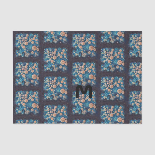 Papel De Seda Espaço Mimosa Ouro Nebula Blossom (Frente )