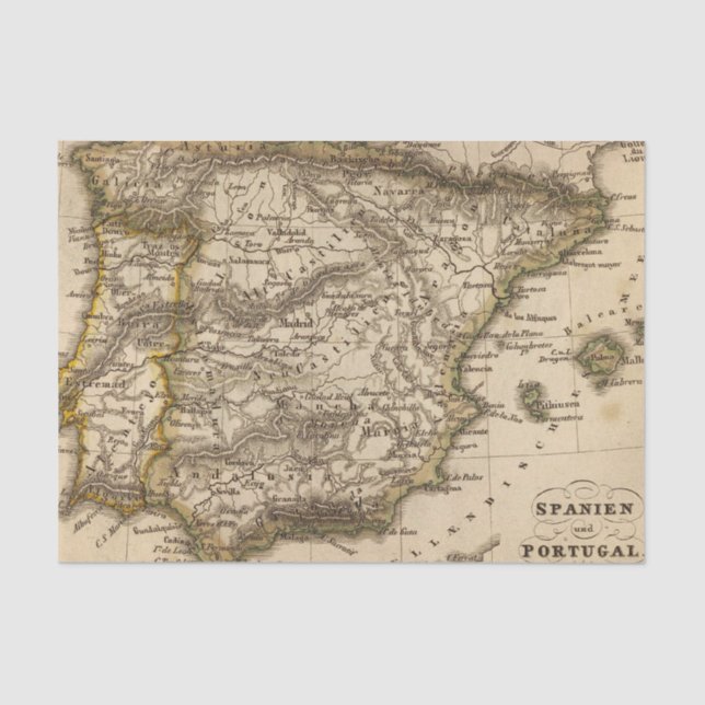 Papel De Seda Espanha e Portugal 8 (Frente )