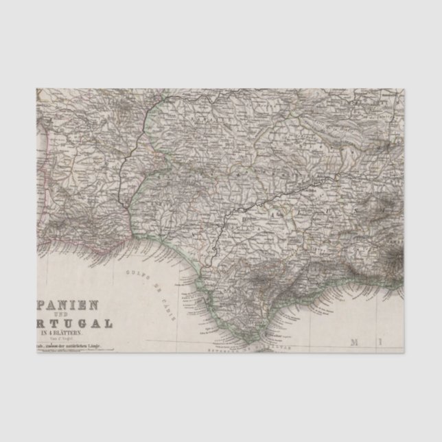 Papel De Seda Espanha e Portugal, quatro folhas (Frente )