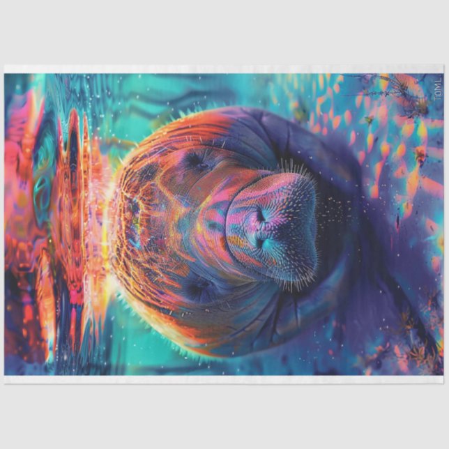 Papel De Seda Espectro de Cores Manatear Decoupage (Frente )