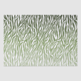 Papel De Seda Espelho de Impressão de Zebra Verde Selvagem