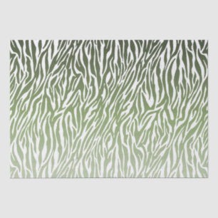 Papel De Seda Espelho de Impressão de Zebra Verde Selvagem