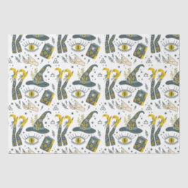 Papel De Seda Espelho de símbolos coloridos de halloween