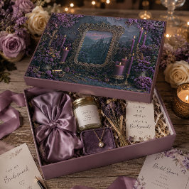 Papel De Seda Espelho Dourado Ornamentado com Vela Roxa Castelo