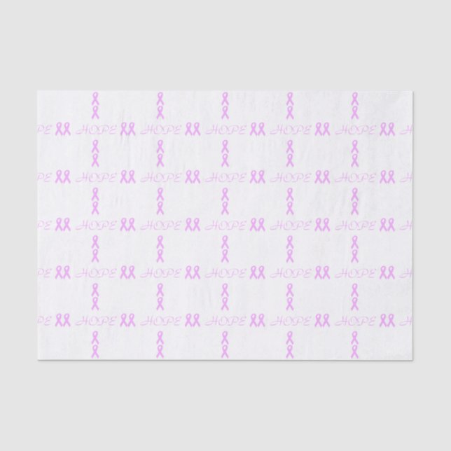 Papel De Seda Esperança do cancro da mama (Frente )