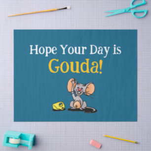 Papel De Seda Espero Que Seu Dia Seja Gouda, Pun de Queijo de Ra