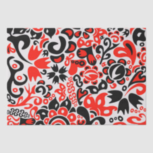 Papel De Seda Espetáculo floral de arte popular ucraniana