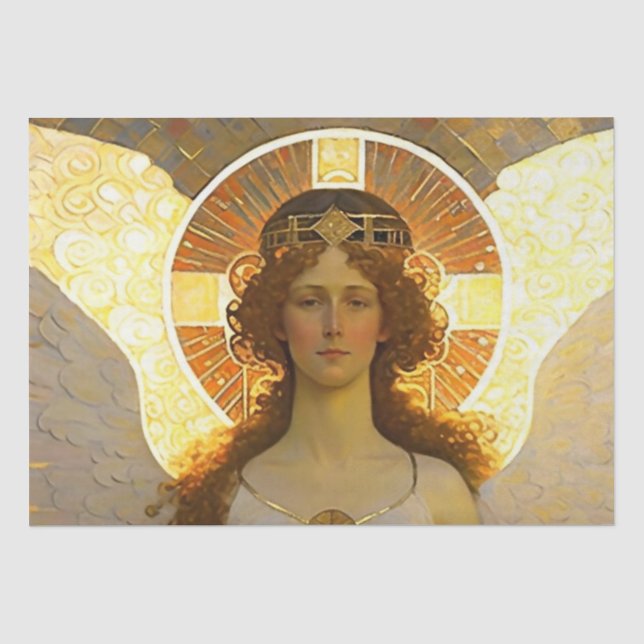 Papel De Seda Espírito Anjo Dourado da Noite   (Frente )
