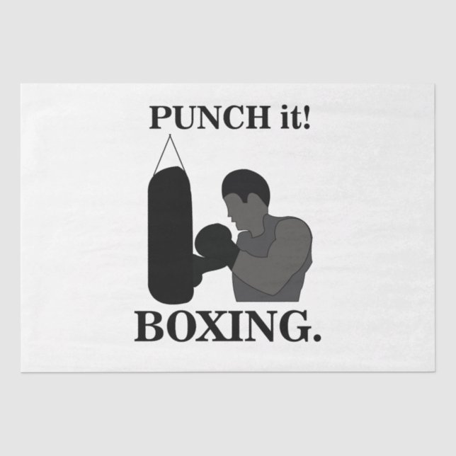 Papel De Seda Esporte de Boxe Soco Boxe (Frente )