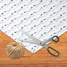 Papel De Seda Esportes azuis cruzados