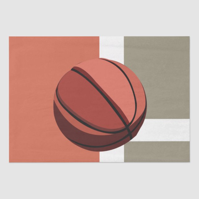 Papel De Seda Esportes de Bola de Basquete (Frente )