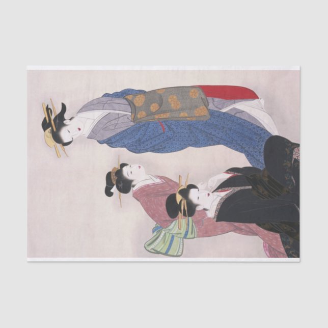 Papel De Seda Esposas de Merchants por Yamaguchi Soken (Frente )