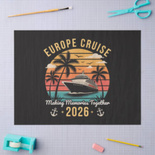 Papel De Seda Esquadrão de Cruzeiro pela Europa 2026 Férias de F