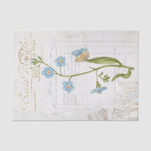 Papel De Seda Esqueça-me de que não é Blue Butterfly Flower Fren