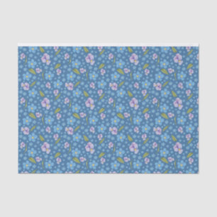 Papel De Seda Esqueça-me-Não e Pansy Tissue Paper