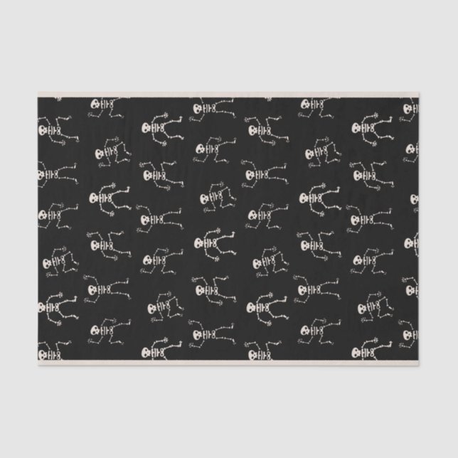 Papel De Seda Esqueleto da dança (Frente )