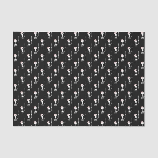 Papel De Seda Esqueleto de Halloween com Espada (Frente )