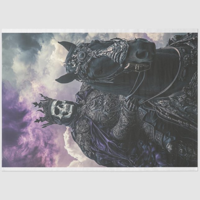 Papel De Seda Esqueleto Gótico Steampunk (Frente )