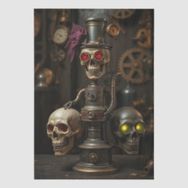 Papel De Seda Esqueleto Steampunk de Halloween