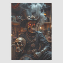 Papel De Seda Esqueleto Steampunk de Halloween