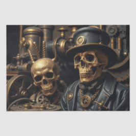 Papel De Seda Esqueleto Steampunk de Halloween