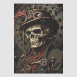 Papel De Seda Esqueleto Steampunk do Dia das Bruxas