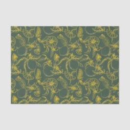 Papel De Seda Esquema de limão verde e amarelo