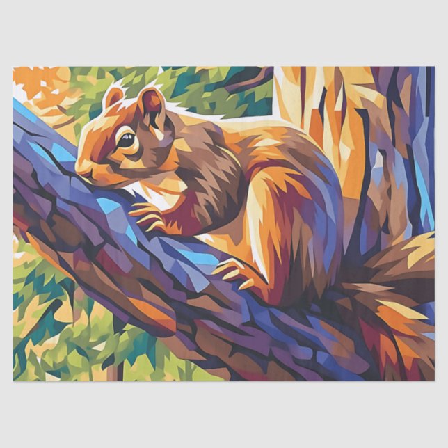 Papel De Seda Esquilo Cubist - 10 lb, 17"x23" (Frente )