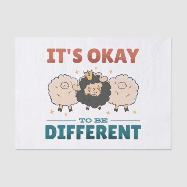 Papel De Seda Está bem ser diferente de convite (Frente )