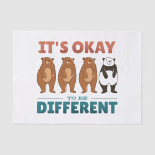 Papel De Seda Está bem ser diferente de Convite Napkins