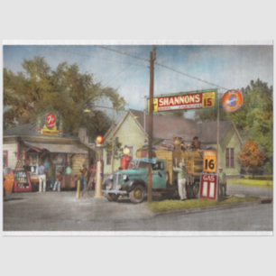Papel De Seda Estação de gás - Super gasolina de Shannon em 1