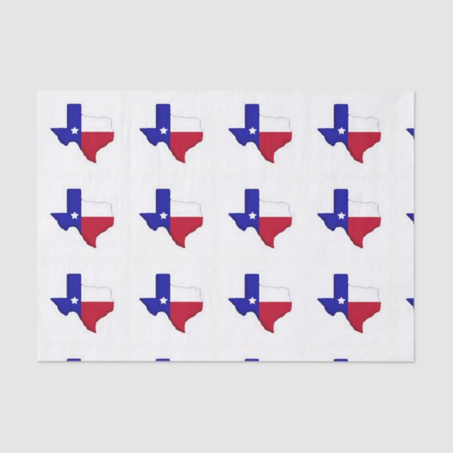 Papel De Seda Estado do Texas Lonestar Gift Wrap (Frente )