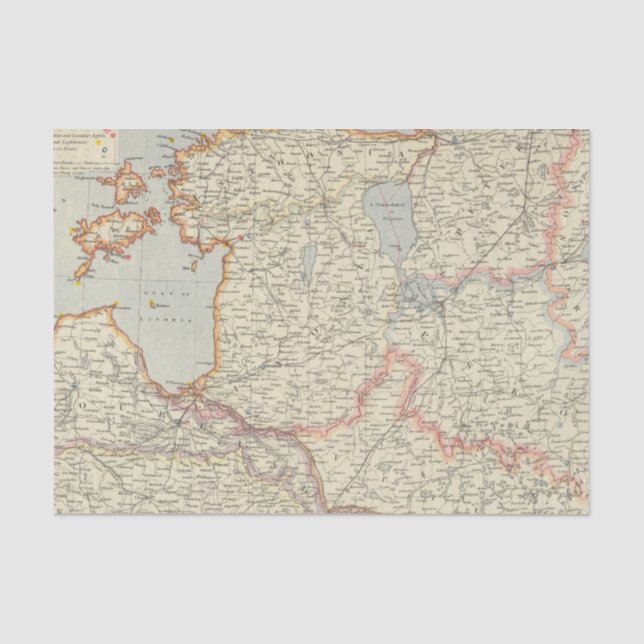 Papel De Seda Estados Bálticos (Frente )