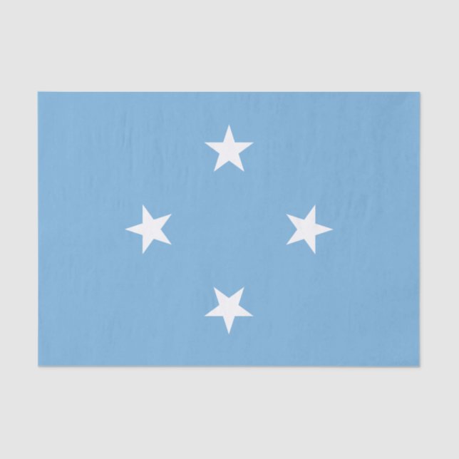 Papel De Seda Estados Federados da Bandeira da Micronésia (Frente )