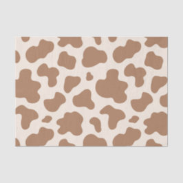 Papel De Seda Estampa de Vaca Neutra Western Cowboy Bege Marrom