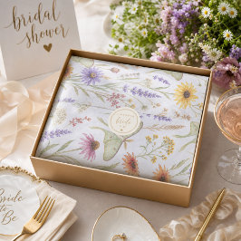 Papel De Seda Estampa Floral de Flor Silvestre Boho Borboleta Lu