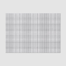 Papel De Seda Estampa Xadrez com Padrão Tartan Branco e Cinza