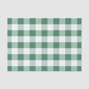 Papel De Seda Estampa Xadrez em Tartã Verde Floresta Menta