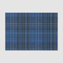 Papel De Seda Estampa Xadrez Escocês Azul e Preto Tartan