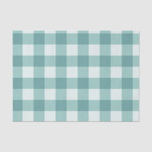 Papel De Seda Estampa Xadrez Escocesa Azul Turquesa Verde
