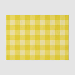 Papel De Seda Estampa Xadrez Tartan Amarelo Brilhante de Limonad