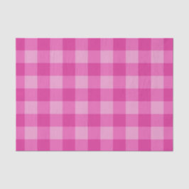 Papel De Seda Estampa Xadrez Tartan Rosa Brilhante de Chiclete
