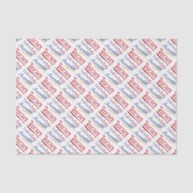 Papel De Seda Este é um presente realmente incrível do professor (Frente )