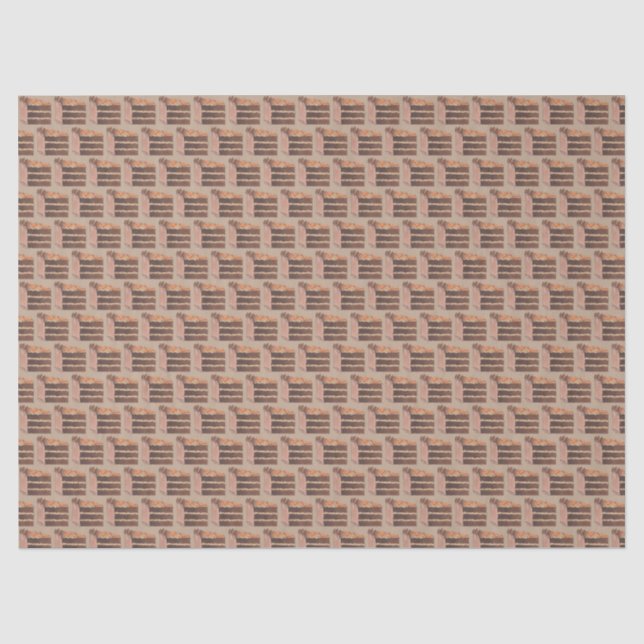 Papel De Seda Esterse de Fatia de Bolo de Camada de Chocolate Al (Frente )