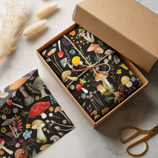 Papel De Seda Estética Acadêmica Goblincore Floresta Cogumelo