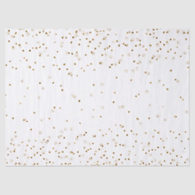 Papel De Seda Estilhaço de confete Dourado branco     (Frente )