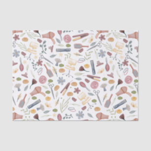 Papel De Seda Estilista de Cabelos Padrão Watercolor
