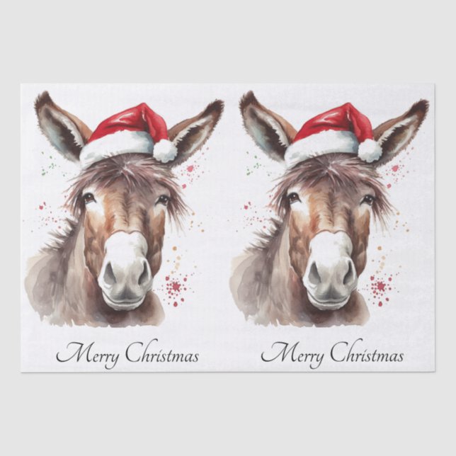 Papel De Seda Estilo de Embalagem de Natal Rancho Rústico (Frente )
