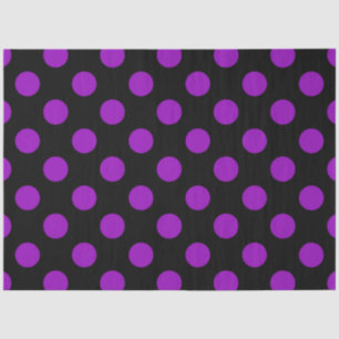 Papel De Seda Estilo de Halloween   Pontos roxos em preto